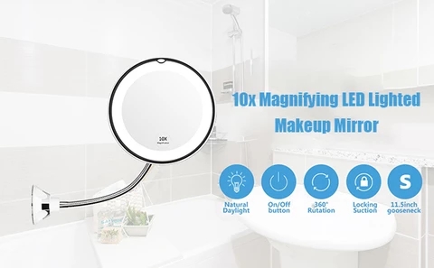 10x Magnifying Led Lighted Makeup Mirror Hayagraze 10x Magnifying Led Lighted Makeup